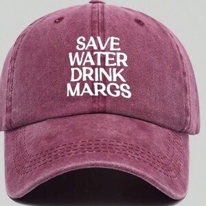 Save Water Drink Margs Embroidered Dad Hat - Mauve